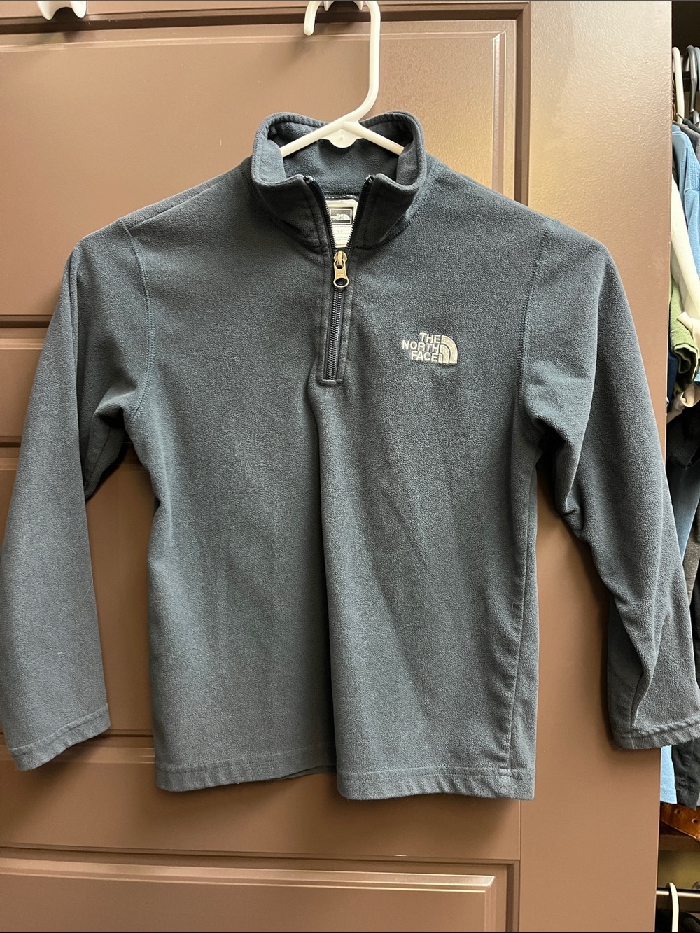 The North Face Kids Gray Quarter-Zip Fleece Pullover